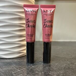2- NYX Sweet Cheeks BABY DOLL Soft Cheek‎ Tint Blush Mousse .4oz Each